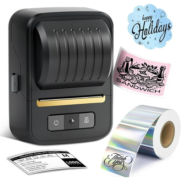 INKBIRD  Bluetooth Portable Label Maker Machine, Thermal Printer for 3/4" to 2" Labels, Wireless Sticker Printer for Home, Office, School