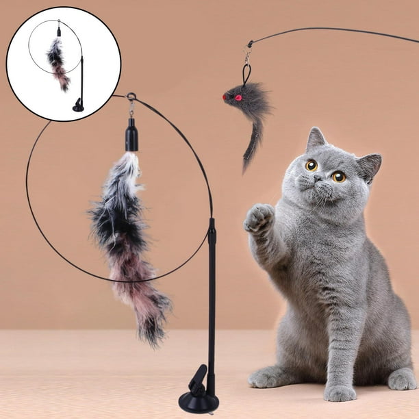 Funny cat Toys Teaser Hand-held Pet Feather Toy for Kitten