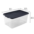 thumbnail image 3 of Sterilite 116 Qt Heavy Duty Box Stackable Storage Bin with Lid, (16 Pack), 3 of 9