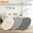 thumbnail image 4 of 3pcs Kitchen Cotton Thread Weave Mats, TSV Cotton Rope Hot Bowl Potholder Pads, Heat Resistant Mats, Kitchen Pot Holders, Absorbent Spoon Rest Stylish Coasters for Cooking and Baking, 4 of 11