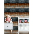 thumbnail image 3 of Vintage Peel and Stick Wallpaper Weathered Corrugated Metal Rust Blue Patina Texture Wall Mural 23.6in x 9.8ft Self Adhesive Removable Wall Paper Renter Friendly Wallpaper for Bedroom Cabinets, 3 of 8