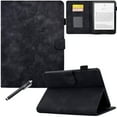thumbnail image 1 of GSFY Case for Kindle Paperwhite 12th Gen 2024 Released (7") & Kindle Colorsoft Signature Edition, PU Leather Magnetic Closure Wallet Case with Card Slot Auto Sleep/Wake Feature, Black, 1 of 8
