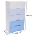thumbnail image 2 of Plastic Drawer Dresser for Bedroom,5 Drawer Stackable Vertical Storage Tower Tall Dressers with Casters,Large Containers for Storing Arts, Crafts, Clothes and Toys, 45 * 30 * 84cm, 2 of 5