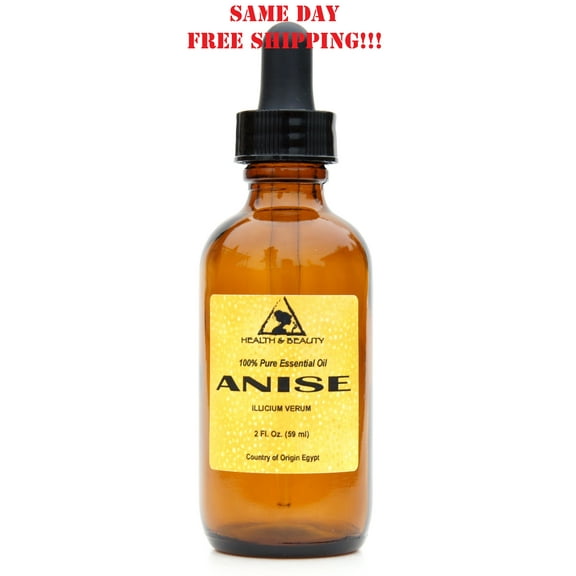 ANISE ESSENTIAL OIL AROMATHERAPY NATURAL 100% PURE GLASS DROPPER 2 OZ, 59 ml