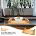 thumbnail image 3 of EXHUMKY Wood Food Plate Rectangular Khaki 29.5x19.5x5.5cm 1Pack Wood Plastic Storage Display, 3 of 8