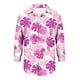 thumbnail image 4 of Camisas de cuello de la tripulación de manga corta para las mujeres hawaiana impreso cuello acampanado blusa casual suave verano playa top, 4 of 6