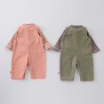 thumbnail image 2 of Pelele sin mangas para bebé de 0 a 3 años, mono infantil de Color sólido, monos para niño pequeño, ropa de primavera para niños y niñas, camiseta a rayas opcional, 2 of 6
