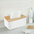 thumbnail image 5 of Cubierta de caja de pañuelos de madera para pañuelos faciales de papel, soporte de caja de pañuelos rectangular de madera, 5 of 5
