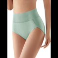 thumbnail image 2 of Ropa Interior Triangular Transpirable de Color Sólido para Mujer, Cintura Alta, Control de Abdomen y Levantamiento de Cadera. Verde Fruta XXL, 2 of 9