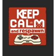 thumbnail image 2 of Keep Calm and Respawn Controller Youth Black Long Sleeve Hoodie-Small, 2 of 6