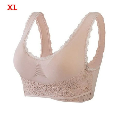

ELENXS Fitness Bra Women Wireless Push Up Lace Design Sports Bra Yoga Adjustable Girl Underwear