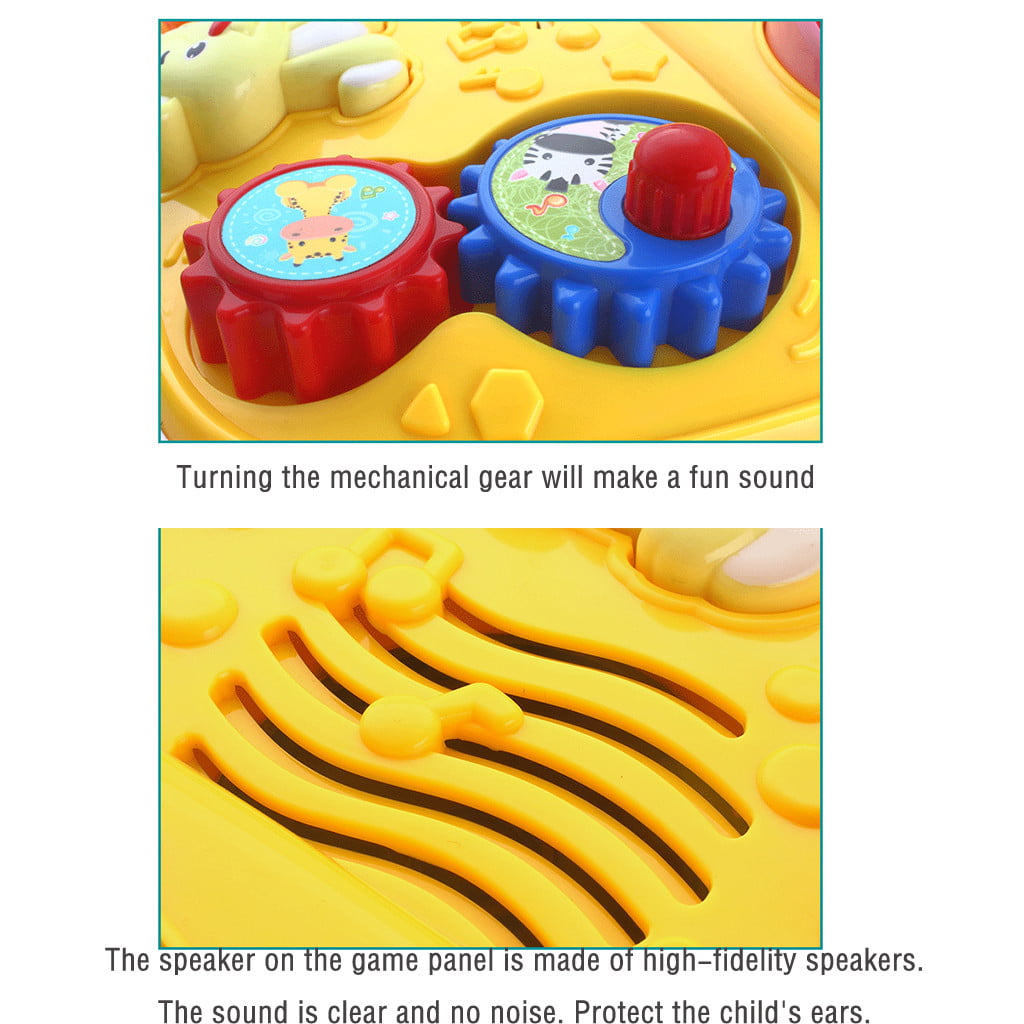 Yellow Multi-function Kids Luggage,Childrens Simulation Trolley Music Luggage Suitcase Toy With Interesting Sound
