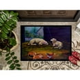 thumbnail image 3 of Carolines Treasures 7322MAT Corgi Chaos in the barn with sheep Doormat 18x27 27"L x 18"W multicolor, 3 of 4