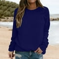 thumbnail image 2 of Holzkary Sweatshirts for Women Hoodies Long Sleeve Crewneck Sweatshirt Soft Comfy Loose Fit Top Graphic Printed Pullover Top Comfy Fall Winter Outfits Clothes 2025 Fashion Blue S, 2 of 4