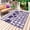 Deep Purple, variant on Yellow Flower Outdoor Rug 4x6 Ft - Reversible Patio Rug Outdoor Camping Rugs, Tulip Floral Country Plaid Checkered Grid Indoor Outdoor Area Rugs, Non-Slip Outdoor Carpet Runner for Deck/Porch
