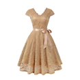thumbnail image 1 of Lace Dresses Cape Short Sleeves Prom Dresses Graduation Dresses Cocktail Dresses, 1 of 5