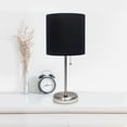 thumbnail image 2 of Mod Lighting and Decor Stick Table Lamp with USB Charging Port - 19.5" - Black and Silver - Set of 2, 2 of 9