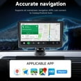 thumbnail image 6 of Portable 7'' wireless touchscreen display for universal in-car Apple Carplay, Android Auto with 1080P rear camera, GPS navigation, Siri/Google, FM, 6 of 12