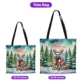 thumbnail image 5 of Merry Christmas Santa Reindeer Antlers Pitbull Sleigh Xmas Winter Holiday All Over Print 3D Canvas Tote Bag Terrier Dog Lover Reusable Handbag - 00023, 5 of 5