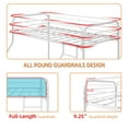 thumbnail image 3 of Twin Over Full Bunk Beds for Teens, LEGAHOME Heavy-Duty Metal Bunk Bed with Under-Bed Storage, 350lbs Capacity Space-Saving Bunkbeds Frame with Full-Length Guardrail, White, 3 of 9