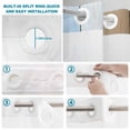 thumbnail image 4 of No Hook Shower Curtain, Blue Brown Shower Curtains for Bathroom with See Through Top Window, Gradient Wood Grain Farmhouse Country Waterproof & Washable Bath Curtain Stand Up Stall 36"x72", 4 of 9