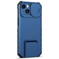 thumbnail image 3 of Jiahe Cover For iPhone 14 6.1 inch Case Hybrid Shockproof Soft TPU Bumper with Slide Camera Lens Protection Kickstand Cover,Blue, 3 of 8
