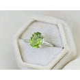 thumbnail image 4 of Peridot Oval cut gemstone engagement ring 925 sterling silver Wedding ring for her, 4 of 5