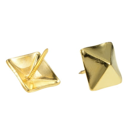 

Unique Bargains Upholstery Nails Tacks 0.73 Square Head Furniture Nails Pins Gold Tone 40Pcs