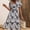 A02155-Black, variant on Sun Dresses for Women Casual Short Sleeve V-neck Floral Knee Length Sun Dress Wrap Elastic Waist Long Junior Dresses