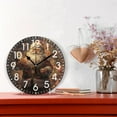 thumbnail image 2 of Dreamtimes Home Decor Merry Christmas Magic Santa Claus Gift Round Acrylic 10 Inch Wall Clock Non Ticking Silent Clock Art for Living Room Kitchen Bedroom, 2 of 5