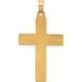 thumbnail image 3 of 14K Yellow Gold Polished And Textured Floral Cross Pendant (Width 19.7) (Length 35.9) - Jbsp, 3 of 5