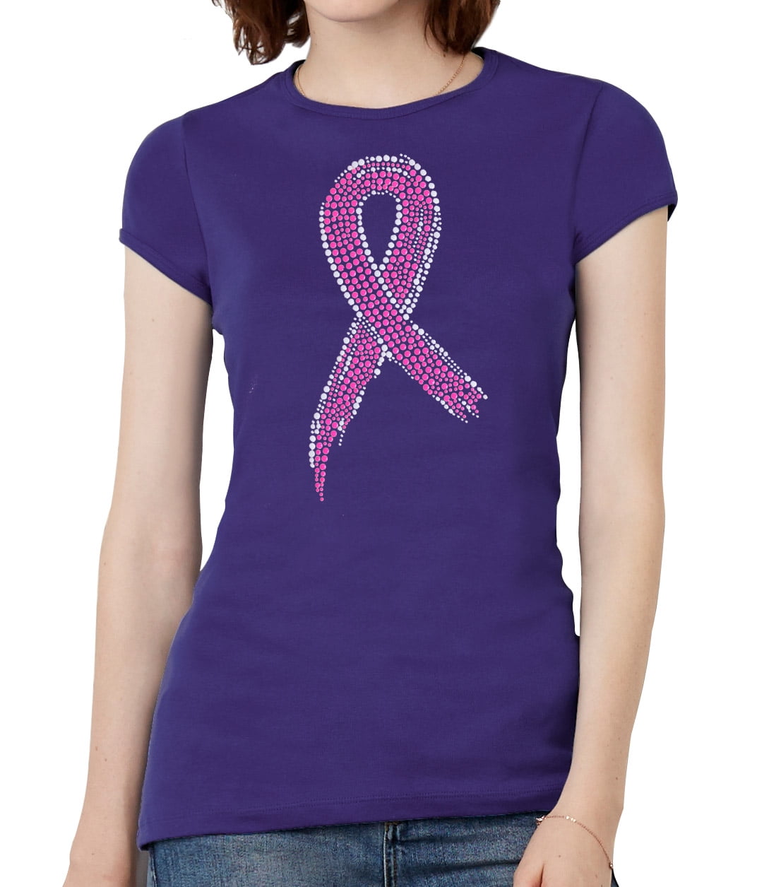 Design Shirts - Breast Cancer Awareness Ribbon Short-Sleeve T-Shirt - Walmart.com - Walmart.com