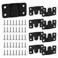 thumbnail image 2 of 10x Interlucking Flush Soporte de montaje Foto de la foto Versátiles Versátiles de muebles de superficie lisa Conector de colgantes ganchos colgantes Negro, 2 of 8
