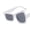White, variant on Unique Asymmetric Lens Sunglasses, Polarized Odd Shape Sun Glasses, Light Blocking UV Protection Eyewear for Men Women, Blue, One Size