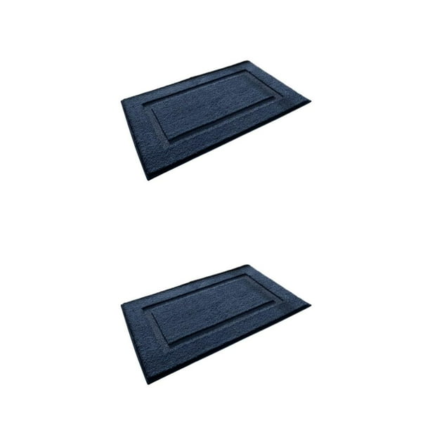 Alfombrilla duradera Cateissary impermeable cómoda y elegante para baño azul 40*60cm 2Conjunto