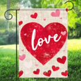 thumbnail image 5 of Valentines Day Garden Flag 12x18 Inch Double Sided Red Heart Design Small Outdoor Yard Flag Romantic Banner for Porch Lawn Patio Spring Decor, 5 of 6