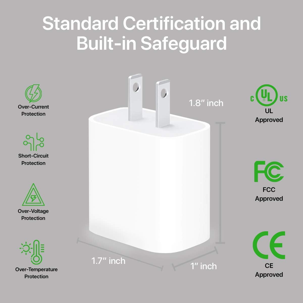 18W Fast Home Charger Compatible With Google Pixel 4a/5a/6a/7a/8a/9a/10a - PD Type-C 6ft USB-C Cable Quick Power Adapter