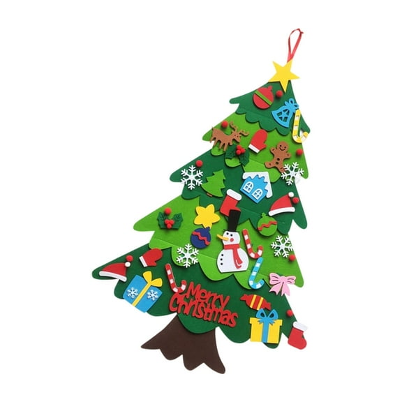 Soft Felt Decorative Christmas Tree With Removable Embellishments For Children