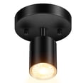 thumbnail image 1 of Bricosmocon LED 1-Light Track Lighting Kit, Black 4 Way Ceiling Spot Lighting, Flexibly Rotatable Light Head for Kitchen, Living Room, Bedroom, Bulb Not Included, 1 of 8
