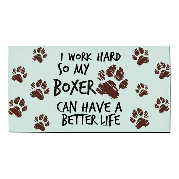 ThisWear Dog Gifts for Women I Work Hard So My Boxer Can Have A Better Life Paw Print Low Profile Doormat Paw Print