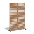thumbnail image 3 of Chiccushion Privacy Screen Freestanding Outdoor, 72" H x 45.5" W Decorative Privacy Screen Panels Fence, Brown-Louvered, 3 of 9