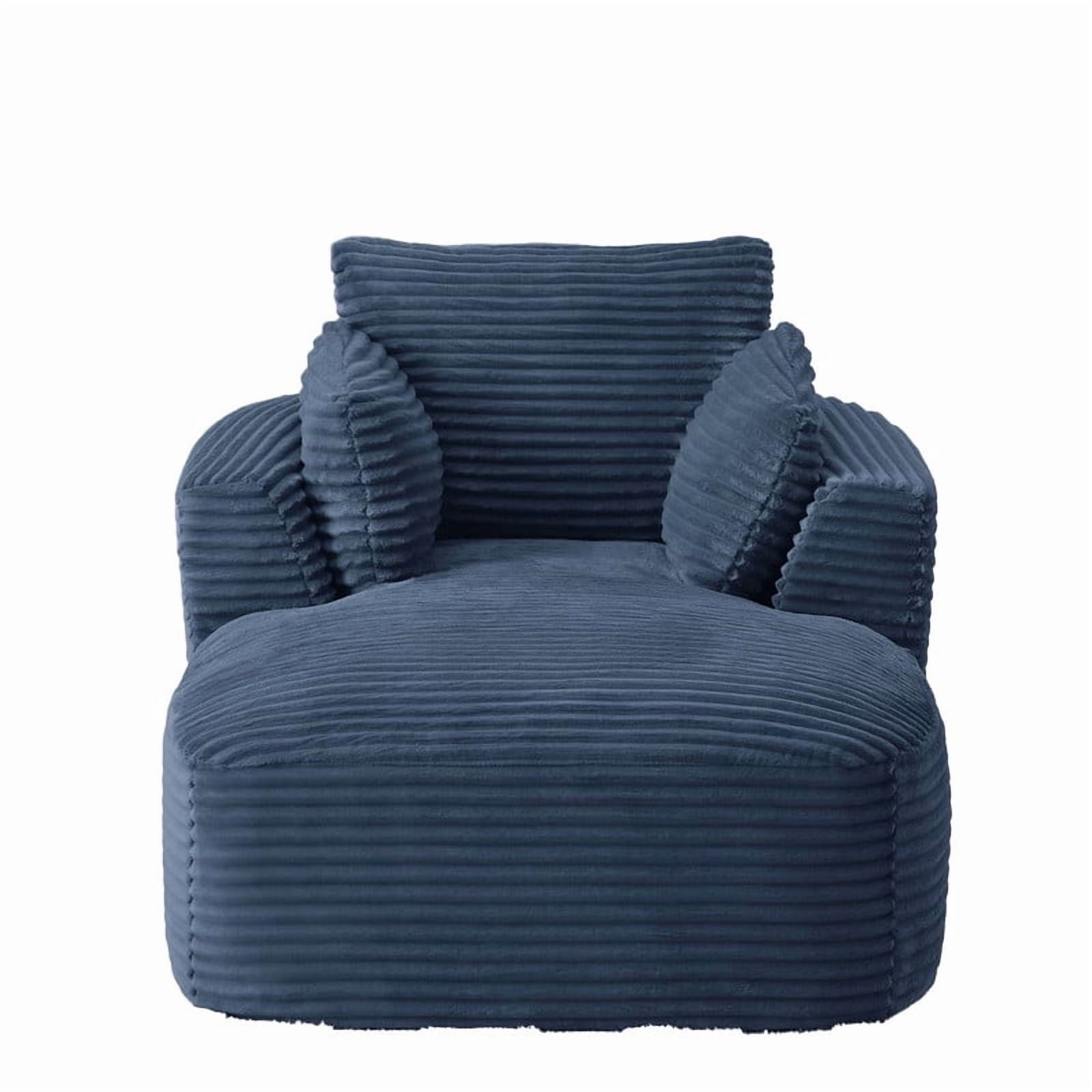 Modern Oversized Corduroy Chaise Lounge Chair, Corduroy Upholstered Modern Sleeper Sofa Lounger Chair for Living Room/Dorm/Apartment, 45.3''x64.6''