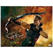 Jeremy Renner Autographed Avengers 11?14 Hawkeye Action Photo