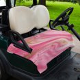 thumbnail image 2 of Golf Cart Seat Covers for 2 Seater,Marble Pink Microfiber Cart Seat Towel Blanket,Modern Abstract Artwork Luxury Golden Absorbent Breathable Non Slip Bench Seats Protector for Golf Course 51"x31", 2 of 9