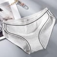 thumbnail image 2 of Bragas de mujer Calzoncillos de algodón sin costuras de cintura media Ropa interior suave, Gris, 3XL sidaley AP001351-02, 2 of 7