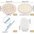 thumbnail image 2 of Crochet Basket Kit - 2 Styles Natural Wooden Base 40 Yards Yarn 1pc 4mm Hook for DIY Basket Weaving DIY, 2 of 7
