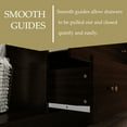 thumbnail image 5 of MONSLIPA 4 Doors Wardrobe Armoire Closet with Mirror,2 Drawers Shelves for Bedroom,Dark Brown, 5 of 12