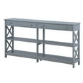 thumbnail image 2 of Convenience Concepts Oxford 60 Pouces Table Console à 2 Tiroirs avec Étagères, Gris, 2 of 9