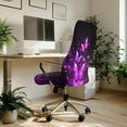 thumbnail image 3 of FKELYI Purple Butterfly Print Office Chair Cover Stretch Fabric Computer Chair Cover Removable Anti-Dust Gaming Chair Slipcover Protector for Boss Chair Decoration, Small, 3 of 6