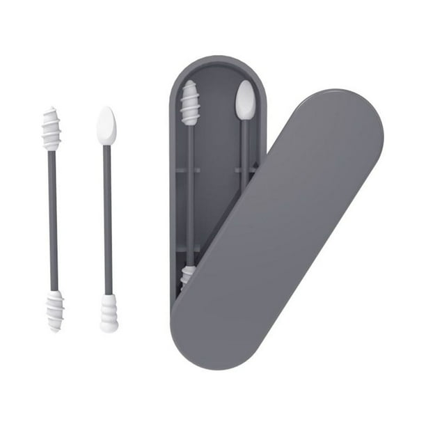 Limpieza de oídos, eliminación de cerumen, hisopo de algodón, palillo de oídos, palillo de maquillaje reutilizable, se apaga con el espejo de maquillaje, hisopo de algodón para maquillaje, hisopos de